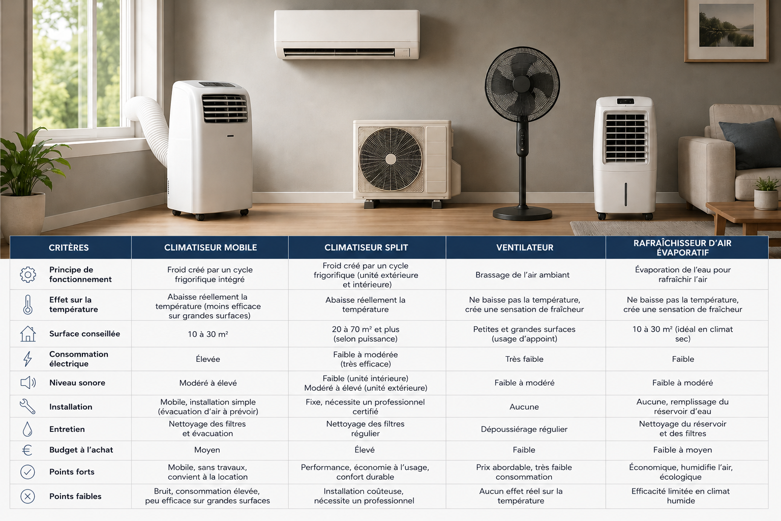 Canicule 2026 : comment bien choisir son équipement pour rafraîchir son intérieur